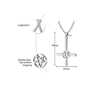 Pendentif étanche en acier inoxydable sans ternissement <span class=keywords><strong>de</strong></span> la <span class=keywords><strong>croix</strong></span> <span class=keywords><strong>de</strong></span> <span class=keywords><strong>Satan</strong></span> <span class=keywords><strong>de</strong></span> concepteur pour les colliers <span class=keywords><strong>de</strong></span> bijoux <span class=keywords><strong>de</strong></span> mode fins homme homme homme - Product Image 2