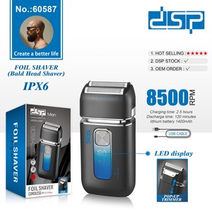 DSP Electric <b>Shaver</b> 8500RPM Twin Blade USB Charging Waterproof For Men - Product Image 5