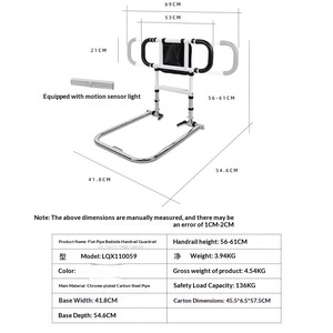 Hot Selling Bedroom Folding Bed Grab bar Safety Rails for Elderly - Product Image 3