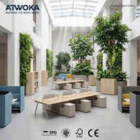 Bureau de travail commercial à plan ouvert pour projet d'aménagement de grands espaces de travail de siège social