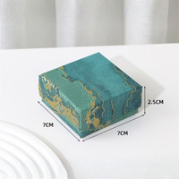 Boîte en papier rigide écologique faite à la main de 7*7*2,5 cm (2,76*2,76*0,98 pouces) avec options personnalisables