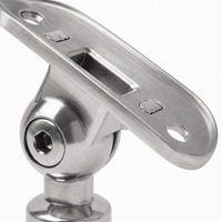 Support de main courante en acier inoxydable pour balustrade en verre, fixation pour escalier et balcon, quincaillerie d'escalier intérieur pliable