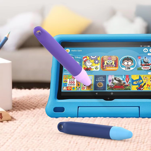 Stylets adaptés aux enfants Crayons à plume violets et bleus compatibles avec les écrans tactiles Kindle iPad <span class=keywords><strong>iPhone</strong></span> - Product Image 2