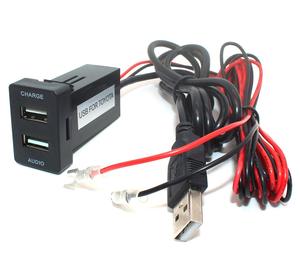 12/24V Car USB Charger với bộ chuyển đổi âm thanh sạc điện thoại cho Toyota Camry Corolla RAV4 4Runner tacoma xe phụ kiện điện thoại - Product Image 4