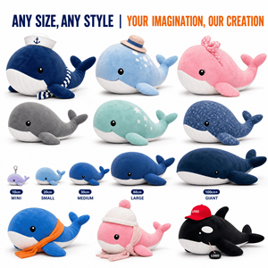 ODM OEM Juguete de Peluche Personalizado de Ballena Nueva Atlántica, Mascota de Peluche, Servicio Profesional, Merchandising de Marca, Regalo Original - Product Image 1