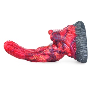 NNSX Peso Neto 498g Dildo de Silicona Artificial Curvo Color Dragón de Fuego, Artefacto de Masturbación Femenina, Producto de Tapón Anal - Product Image 2