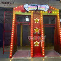 Tolefun CE Jeux de compétences de grande taille en métal de haute qualité pour les fêtes foraines, défi Hangtime, thème étoile rouge à LED, manèges de fête foraine, parc d'attractions, 2 joueurs