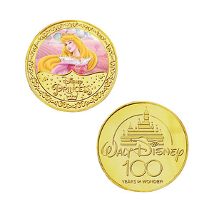 12 Monedas de Metal Doradas de la Serie de Princesas de Películas Animadas Estadounidenses, Blancanieves, Elsa, Monedas Conmemorativas para Coleccionar y Regalar - Product Image 4