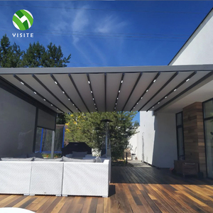 Gazebo in <span class=keywords><strong>alluminio</strong></span> motorizzato fai da te in <span class=keywords><strong>vetro</strong></span> PVC a vela antipioggia atrio attaccato Pergola impermeabile uso esterno fai da te con <span class=keywords><strong>tettoia</strong></span> del Patio motorizzata