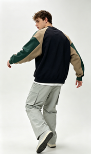 Pantaloni Tecnici da Esterno di Alta Qualità, Jeans <span class=keywords><strong>Cargo</strong></span> a Gamba Larga <span class=keywords><strong>Verde</strong></span> Salvia con Dettaglio Anello a D per Successo Professionale - Product Image 4