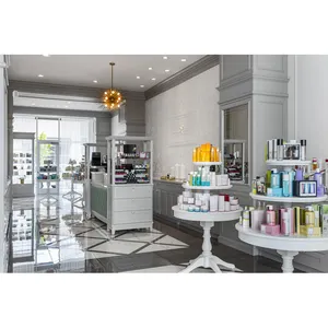 High Quality Customization Mall Glass Kiosk Luxe Perfume Store Furniture Perfume Stand Display Cupboard