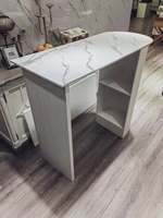 Table console ovale en travertin strié en bois naturel moderne Meuble de salon extensible pour couloir