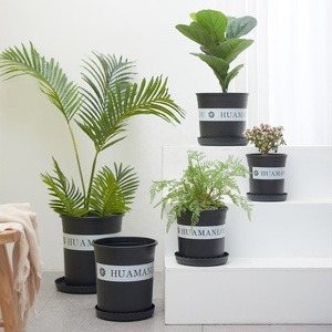 Maceta de plástico duro grande y redondo para jardín, Maceta de jardín, Maceta de flores, color verde y NEGRO, 1, 1,5, 2, 3, 5 y 7 galones - Product Image 3