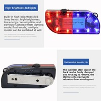 Luz Estroboscópica LED Recargable con Clip para Hombro, Reflectante, Electrónica, para Seguridad, Patrulla, Tráfico y Advertencia Nocturna