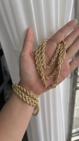 Chaînes en or en gros, collier en or 18 carats pour hommes et femmes
