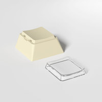 DIY Detachable Transparent Keyboard PC PBT Material Blank Profile 1u R4 Cherry Keycaps