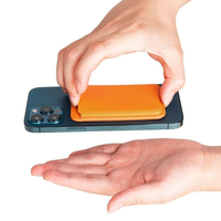 Dompet Kartu Magnetik Multifungsi Minimalis Bahan Kulit PU Anti-RFID dengan MagSafe, Tipis dan Portabel