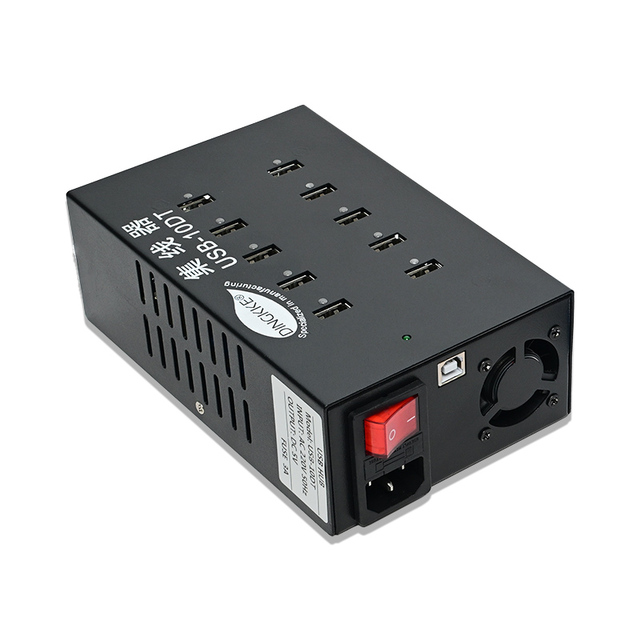 Universal 10-Port USB Charger Station Multi Ports Charging Hub Block Desktop for Mobile Phones