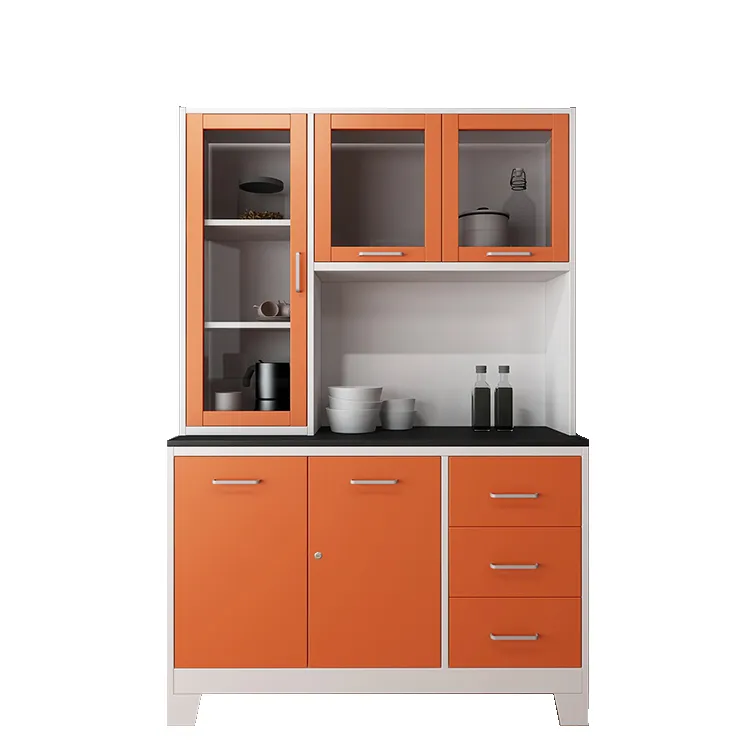 Furnitur Dapur Kecil Desain Kabinet Dapur Logam Furnitur Dapur Gaya Eropa