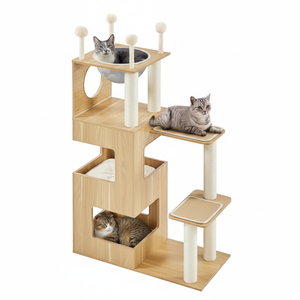 Escaliers suspects et transparents de qualité supérieure en bois de qualité supérieure pour étagères pour chats - Product Image 1