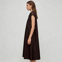 Robe midi décontractée d'été pour femme, grise, à taille élastiquée, manches courtes, à volants, coupe ample
