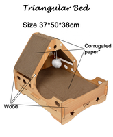 Neue gute Qualität Holz Kratz festigkeit Interieur Katzen haus Katzen bett Haus
