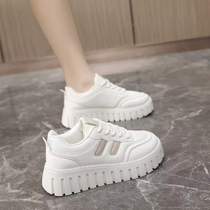 2026 Women's Sporty Shoes Thick Sole Heightening Breathable Anti-Slip Casual Board Round Head Student Shoes Spring Summer Autumn - Product Image 6