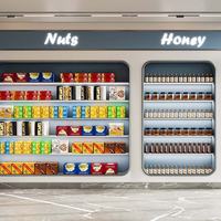 Agencement de Luxe Clé en Main pour Magasin de Fromages : Mobilier de Boucherie Laitière, Vitrines Personnalisées, Style Crème, pour Vente de Produits Alimentaires Spécialisés