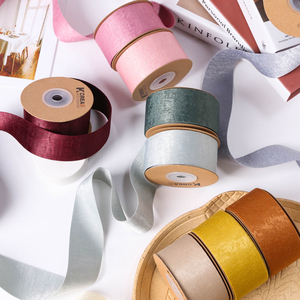 Matte bông tuyết đôi hemming không chói Frosted TRIM Ribbon cho hoa Bó hoa kết thúc tốt đẹp Hộp quà tặng - Product Image 4