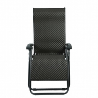 Chaise longue pliante moderne en rotin tressé, design zéro gravité, idéale pour chambre, salle de bain, salon ou parc – Offre Spéciale