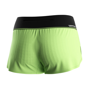 Shorts Deportivos para Mujer, Color Verde Neón, con Bolsillo para Gel, Transpirables, Elásticos en 4 Direcciones, Ideales para Clima Cálido - Product Image 4