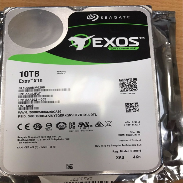 1 Brand New Original Item 10tb Sas Hard Drive - St10000nm0206 2aa202-005 Plc