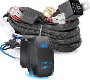 Высококачественный светодиодный фонарь, жгут проводов, 1 Свинец, 12 В, 40 А, реле, предохранитель, нейлоновый жгут проводов, комплект - Product Image 5