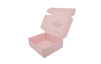 Cartons d'Expédition Personnalisés avec Logo pour Envois Postaux, Coffret Cosmétique Rose, Emballage Ondulé pour Soins de la Peau