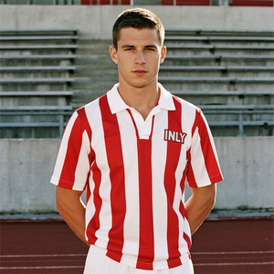 Custom Light Sport Shirt Origineel Dry Fit Retro Voetbalshirt met Kraag Unisex - Product Image 1