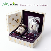 Poudre d'açaï biologique lyophilisée, superaliment riche en antioxydants, poudre de fruits violets pour smoothies, coupes de fruits, milkshakes et pâtisseries