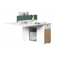 Poste de travail en îlot de bureau, bureau informatique moderne en bois, avec cloison de séparation pour employé, ensemble de mobilier de direction, vente en gros