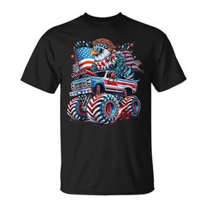 T-shirt patriottica con bandiera americana del 4 luglio, aquila calva, USA - Product Image 1
