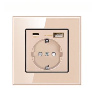 Commercio all'ingrosso di alta qualità vetro moderno ue accessori elettrici Standard per ufficio uso <span class=keywords><strong>della</strong></span> <span class=keywords><strong>casa</strong></span> 1/2/3/4 Gang 1/2way interruttori a parete - Product Image 6
