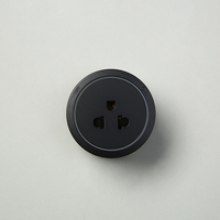 Prise électrique murale en bois noir argenté, longueur personnalisée 50CM/60CM/70CM/80CM/100CM