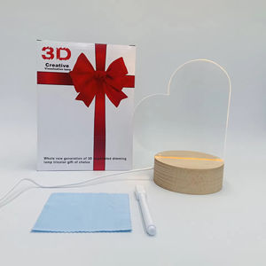Diy Creative Gift LED Night Lamp Erasable Transparent Acrylic Message <b>Note</b> Board with USB 3D Effect Plug-In Power Supply - Product Image 5