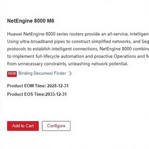Routeur IP de service Hi-Care HW NE8000 M6 Chassis 88134UEY-1W3 Neuf pour utilisation en télécommunications - Product Image 1