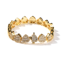Collar de la Serie Fealux Love Heart en Oferta, Diseño de Corazón Baguette, Cadena con Forma de Corazón, Hermoso Conjunto de Joyería de Moda para Mujeres y Hombres