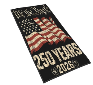 Toalla de playa Patriotic America para el 250 aniversario, diseño vintage con bandera de EE. UU., toalla de playa de microfibra de secado rápido para el 4 de <span class=keywords><strong>julio</strong></span> - Product Image 1