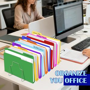 Cartelle Portadocumenti Colorate Formato Lettera, Cartelle Manilla con Linguetta a 1/3 di Spessore per <span class=keywords><strong>Documenti</strong></span>, File e Carta per Ufficio, Scuola e Aziende - Product Image 2