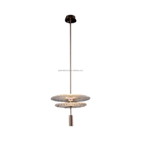 Lustre rond en verre et cuivre, luminaire suspendu en corde de chanvre pour salle à manger, salon, restaurant