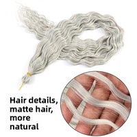 Cheveux en vrac pour perruque au crochet, fibre haute température, ondulation profonde, 30 pouces, 120g, style naturel, couleur OMBRE