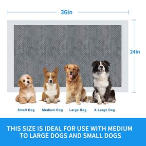 Almohadillas para orinar para perros, almohadillas para cachorros de carbón activado de diferentes tamaños, almohadillas para orinal para perros, almohadillas desechables para cama de entrenamiento para mascotas - Product Image 2