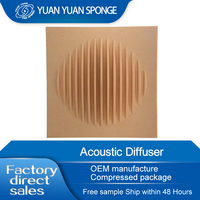 Diffuseur acoustique d'isolation phonique de haute qualité pour usage domestique forme carrée 50x50x10cm matériau PET + PU 30-50dB Absorption acoustique