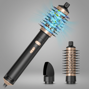 3 in 1 <b>Hot</b> Air <b>Comb</b> Hair Dryer Brush Blow Dryer Hair Curler Straightener Multi-function Hair Styling Products - Product Image 1